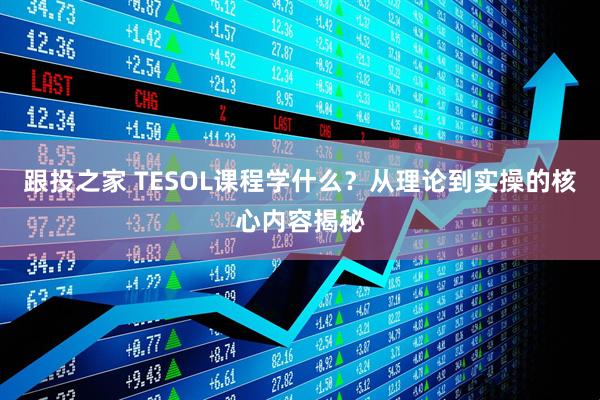 跟投之家 TESOL课程学什么？从理论到实操的核心内容揭秘