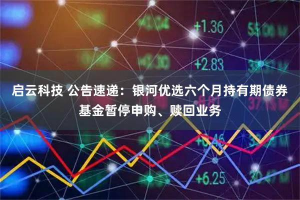 启云科技 公告速递：银河优选六个月持有期债券基金暂停申购、赎回业务