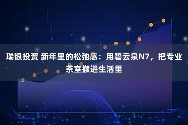 瑞银投资 新年里的松弛感：用碧云泉N7，把专业茶室搬进生活里